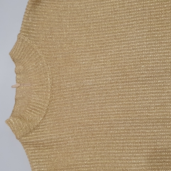 St. John Gold Shimmer Knitted Tank top - Picture 6 of 8